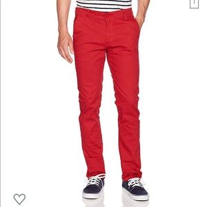 Red Skinny Chino Pants
